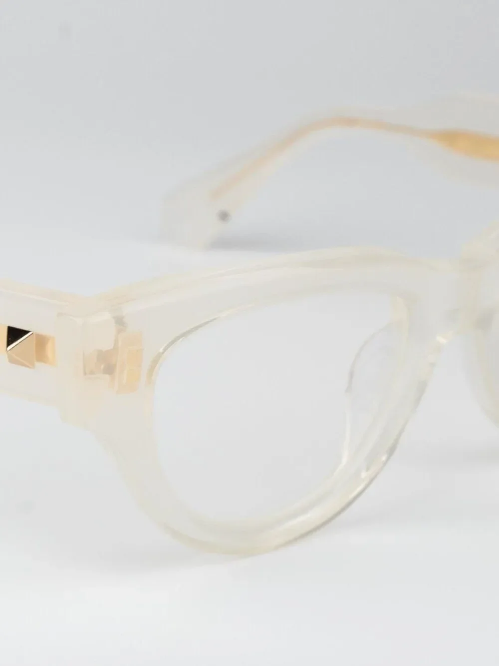 Valentino Women Eyeglasses Crystal Ivory Cat Eye V-ESSENTIAL - III VLX-125 C